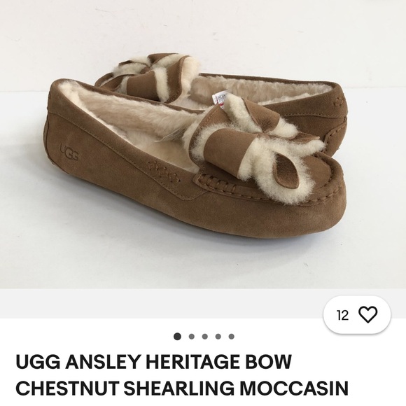 UGG Shoes - UGG Chestnut Shearling Moccasin Slippers